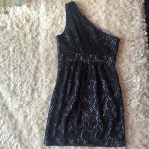 Designer “Shoshanna” Charcoal Lace Dress